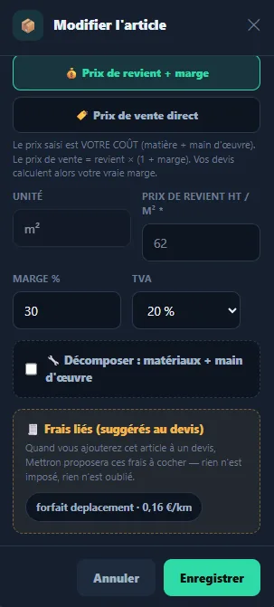 Mettron sur mobile — vue 6