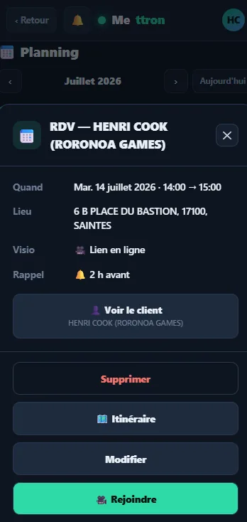 Mettron sur mobile — vue 16