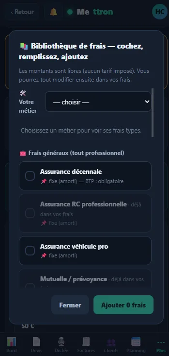 Mettron sur mobile — vue 19