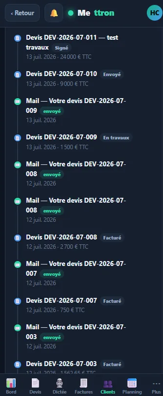 Mettron sur mobile — vue 23
