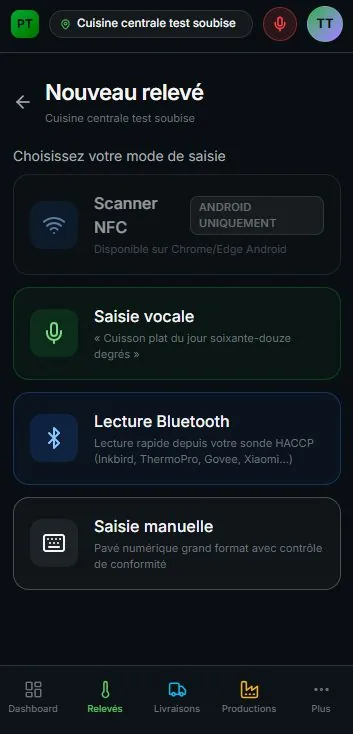 Capture mobile Plat Témoin
