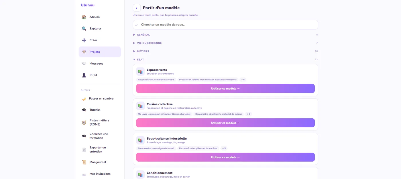Modèles ESAT — espaces verts, cuisine collective, conditionnement…