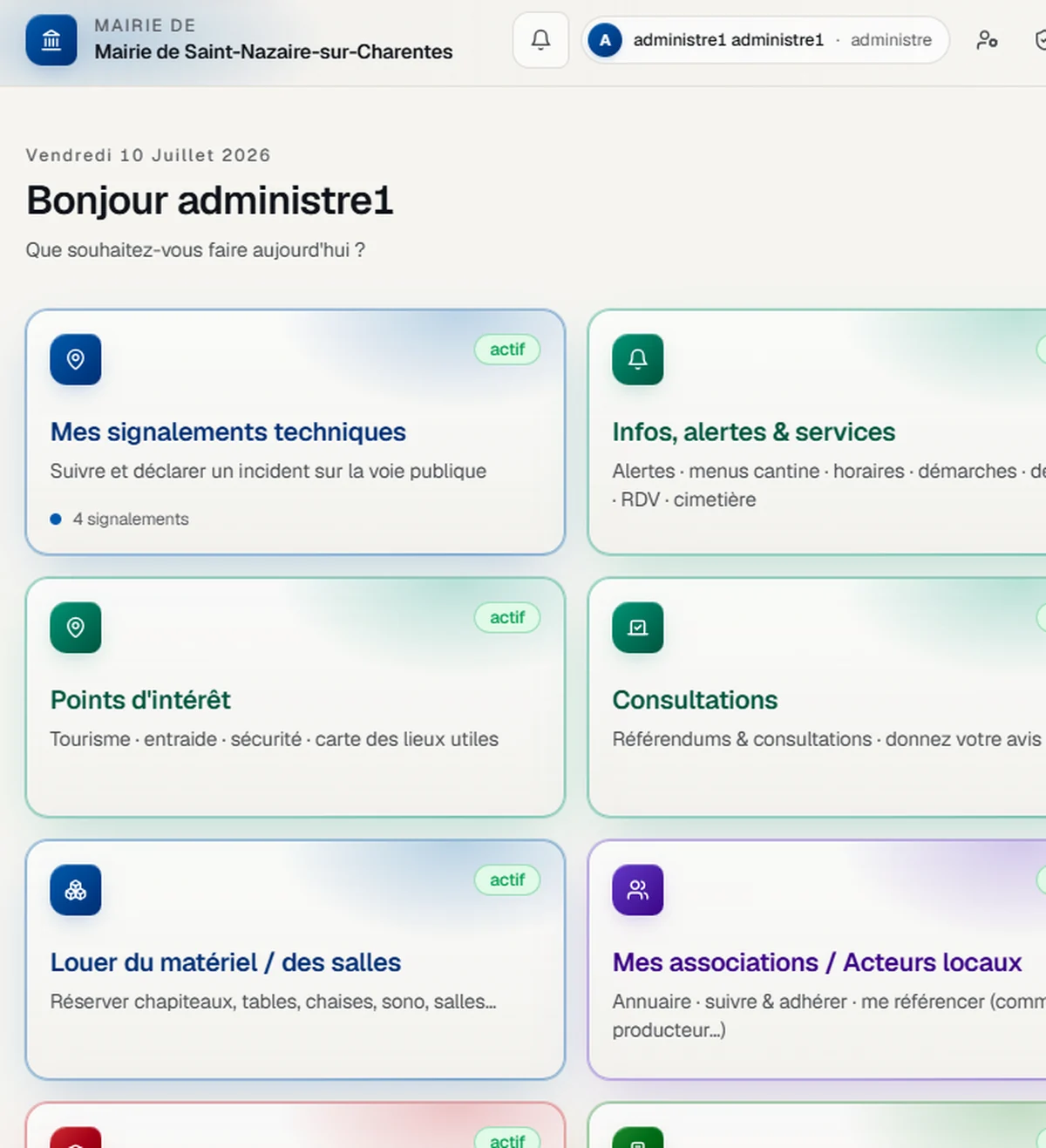 Residents' area: reports, info and procedures in Vision Pro Collectivité